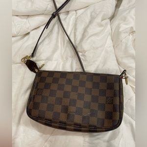 Louis Vuitton Damier Pouchette with Long Strap